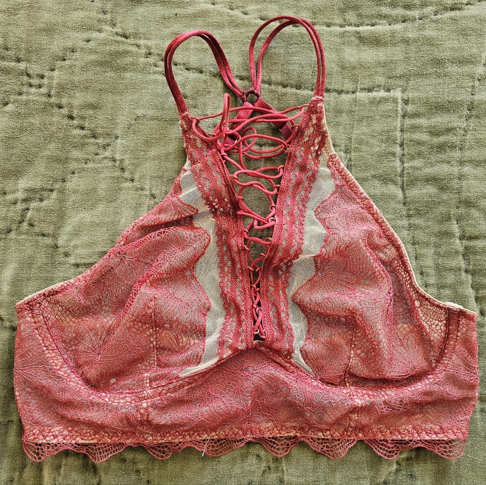 Victoria's Secret Very Sexy Pink Lace-Up Bralette